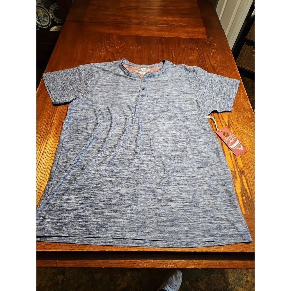 Raw Yarn Super Soft Tshirt Mens XL‎ Blue Short Sleeve Crew Neck Casual NWT(A963)